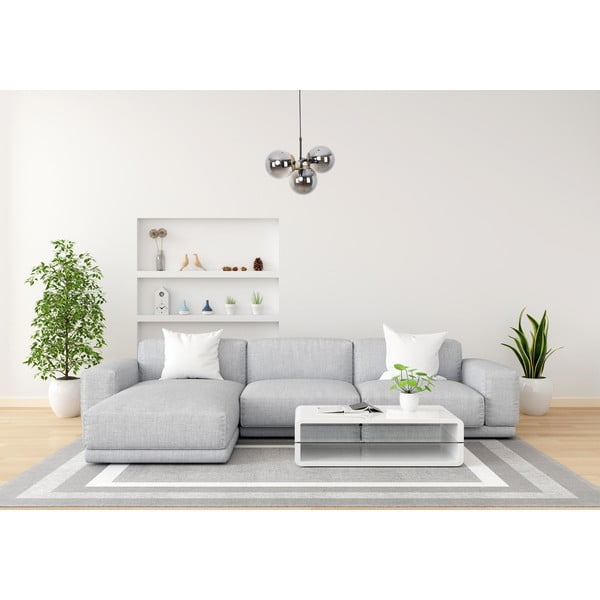 Melna/pelēka piekaramā lampa ar stikla abažūru ø 15 cm Cascade – Squid Lighting-image-1