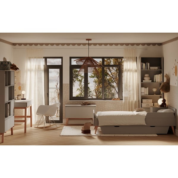 Pelēks bērnu grāmatu plaukts 65x42,5 cm Swing – Pinio-image-1