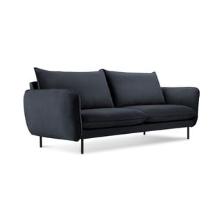 Tumši zils samta dīvāns Cosmopolitan Design Vienna, 160 cm