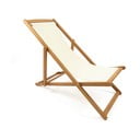 Bēšs saliekamais dārza atpūtas krēsls no akācijas koka Bonami Essentials Deck