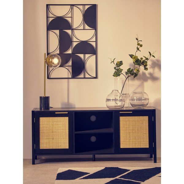 Melns TV galdiņš 120x52x38 cm Sherman – Premier Housewares-image-3
