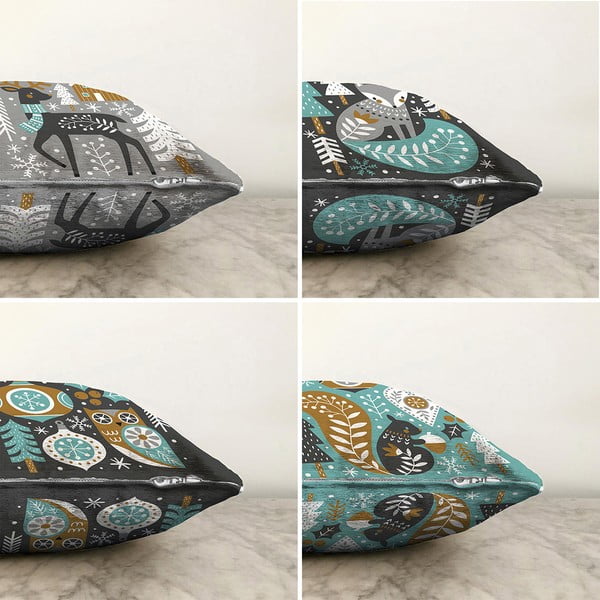 4 spilvendrānu komplekts Minimalist Cushion Covers Winter Forest, 55 x 55 cm-image-1