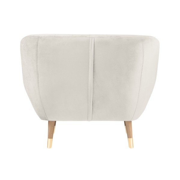 Krēmkrāsas samta krēsls Mazzini Sofas Benito-image-4