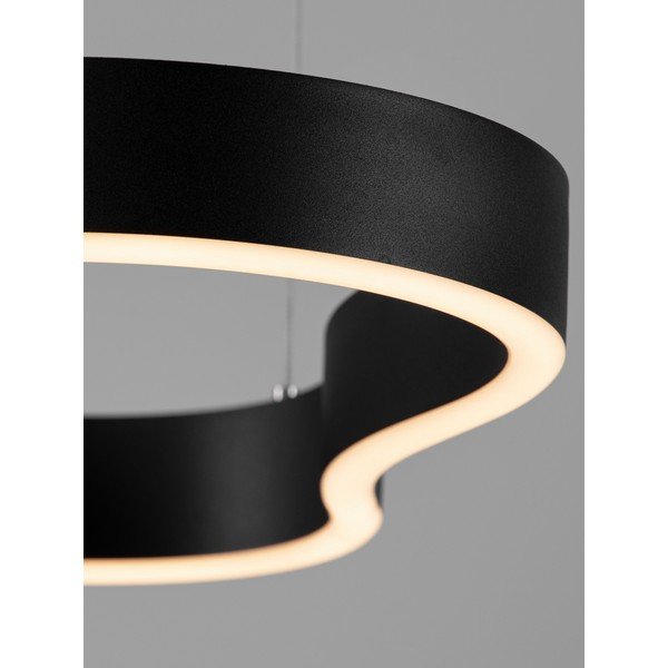 Matēti melna alumīnija LED piekaramā lampa ar regulējamu spilgtumu Dussa – Nova Luce-image-2