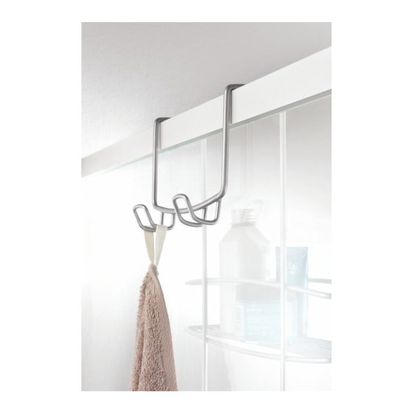 Piekaramais plaukts vannas istabai ar 2 stāviem Metaltex Onda-image-2