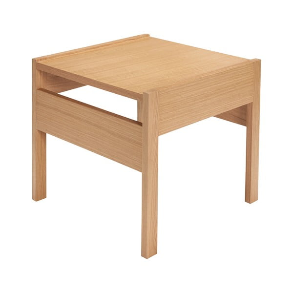 Sānu galdiņš ar ozolkoka imitācijas galda virsmu 50x50 cm Forma – Hübsch-image-2