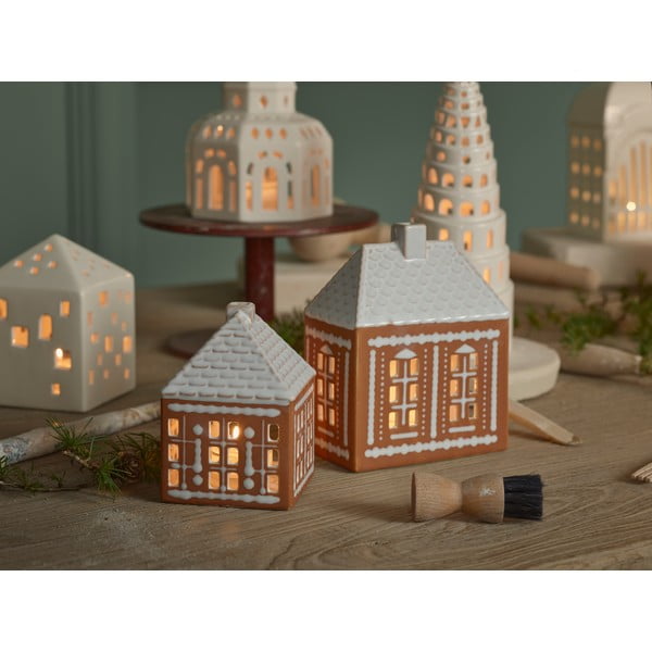 Keramikas svečturis tējas svecītēm Gingerbread Lighthouse – Kähler Design-image-2