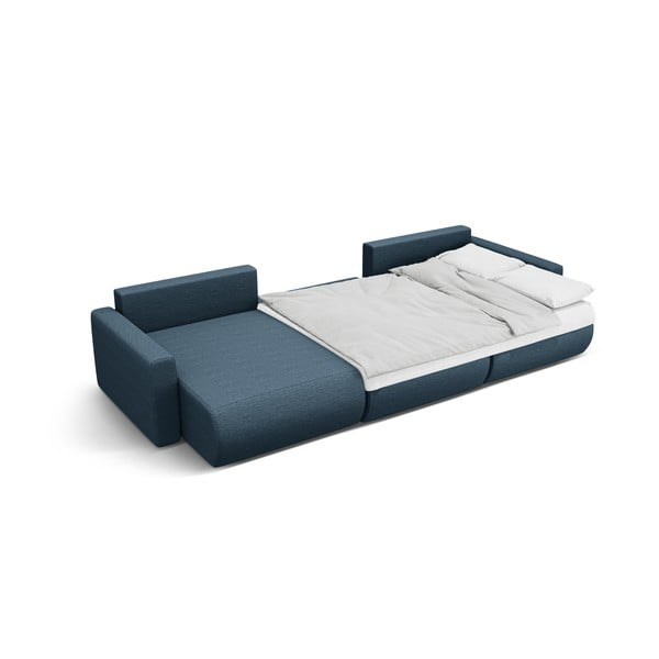 Tumši zils stūra dīvāns ar uzglabāšanas vietu (U veida) Belfast – Cosmopolitan Design-image-3