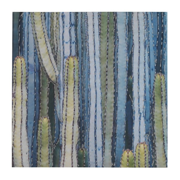 Sienas glezna uz audekla Žuzes Modernā stila kaktuss Uno, 70 x 70 cm