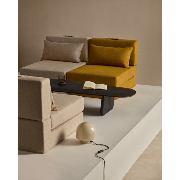 Sinepju dzeltens izvelkams atpūtas krēsls Arty – Kave Home-image-1