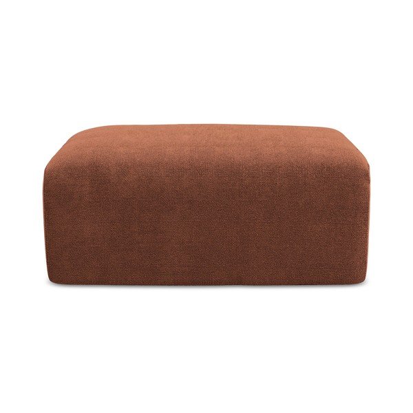 Terakotas oranžs kāju soliņš no šenila auduma Kona – Makamii