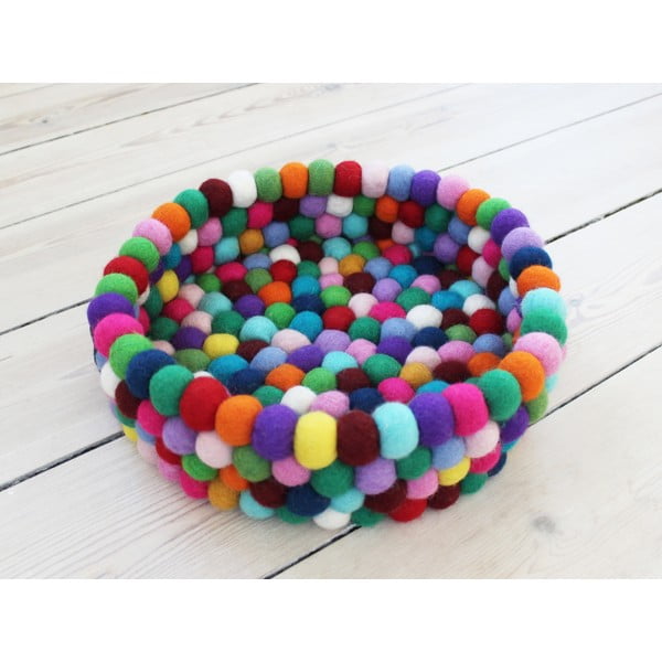 Krāsains vilnas bumbiņu glabāšanas grozs Wooldot Ball basket Multi, ⌀ 28 cm