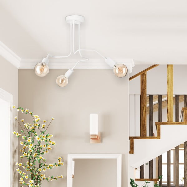 Balta griestu lampa 55x55 cm Domino – LAMKUR-image-1