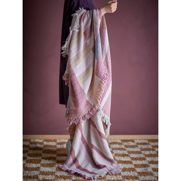 Brūns pleds no pārstrādātas kokvilnas 130x160 cm Lane – Bloomingville-image-1