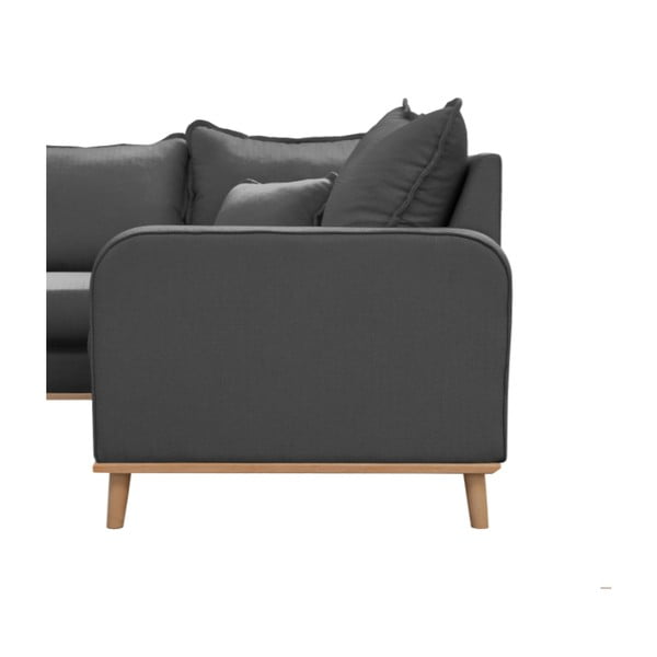 Tumši pelēks stūra dīvāns (kreisais stūris) Beata – Ropez-image-4