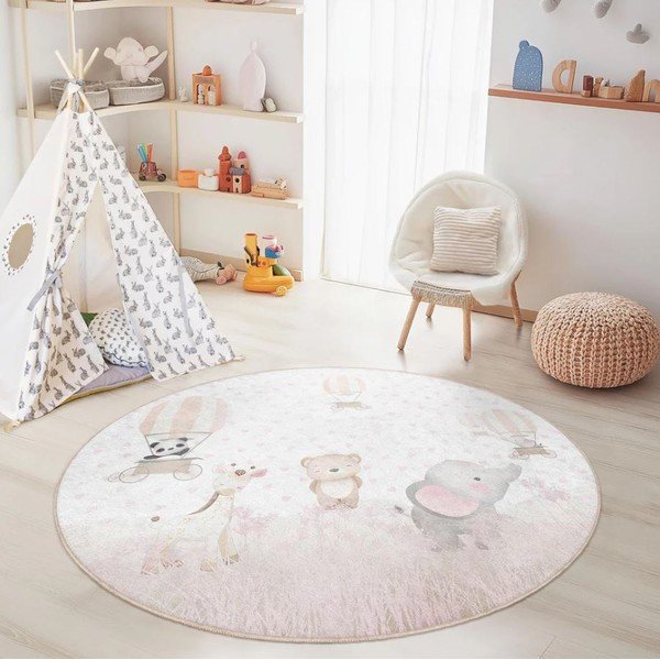 Mazgājams bērnu paklājs ø150 cm Dainty Animals – Mila Home-image-2