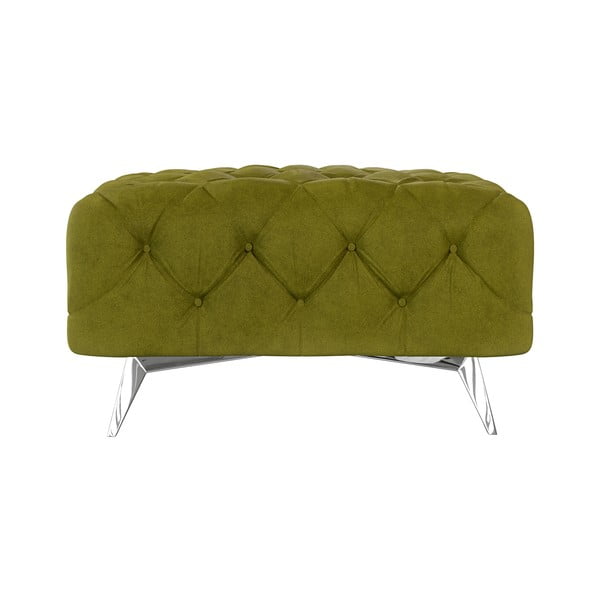 Zaļš samta kāju soliņš Chelsea – Ropez