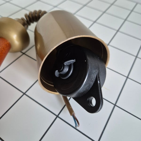 Brūna/zelta krāsas piekaramā lampa ar stikla abažūru ø 30 cm Ciara – LAMKUR-image-4