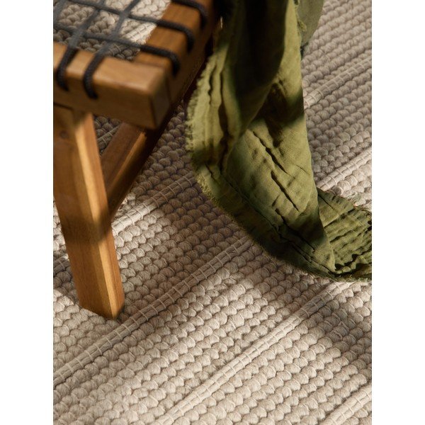 Bēšs ar rokām darināts vilnas paklājs 80x150 cm Camden Parker – Ted Baker-image-2