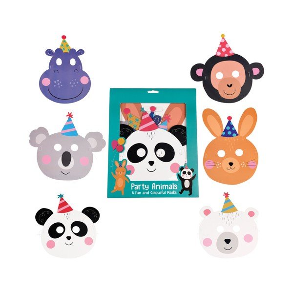 6 papīra masku komplekts Rex London Party-image-3