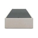 Bēša polsterēta vienvietīga gulta ar veļas kasti 90x190 cm Matters – Kave Home