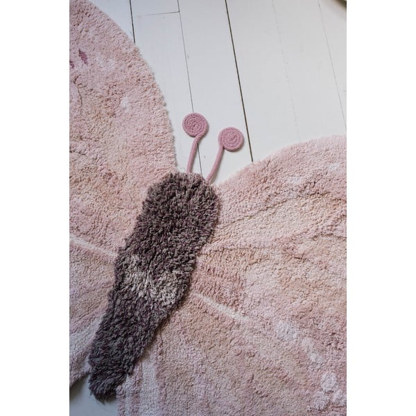 Gaiši rozā/bēšs mazgājams/ar rokām darināts kokvilnas bērnu paklājs 90x120 cm Baby Butterfly – Lorena Canals-image-4