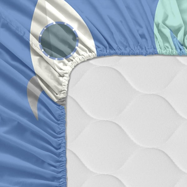 Bērnu kokvilnas palags Happynois Astronaut, 120 x 60 cm-image-2