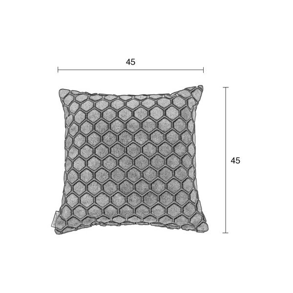 Tumši pelēks spilvens ar pildījumu Zuiver Monty, 45 x 45 cm-image-1