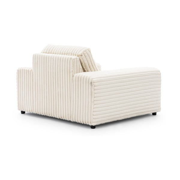 Krēmkrāsas velveta atpūtas krēsls Justin – Ropez-image-3