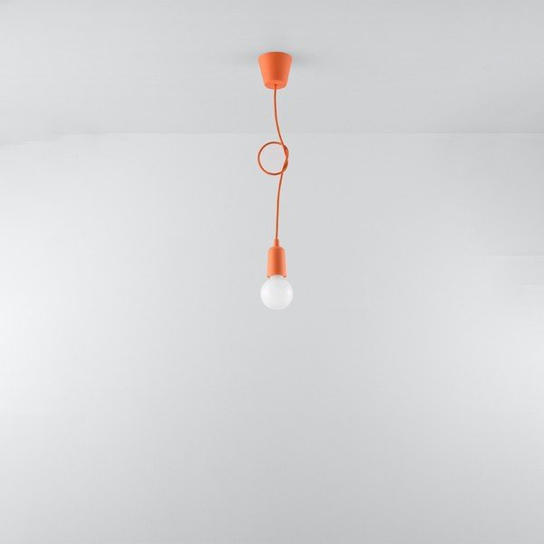 Oranža piekaramā lampa ø 5 cm Rene – Sollux-image-1