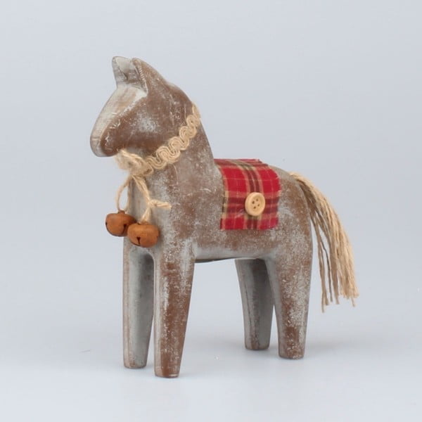 Ziemassvētku rotājums Dakls zirga formā, augstums 16,5 cm.