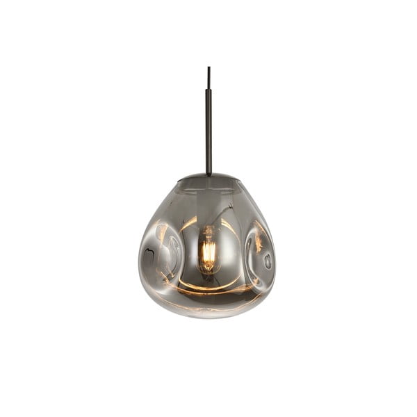 Piekarināmā lampa no pūsta stikla, pelēkā krāsā Leitmotiv Pendulum, augstums 20 cm