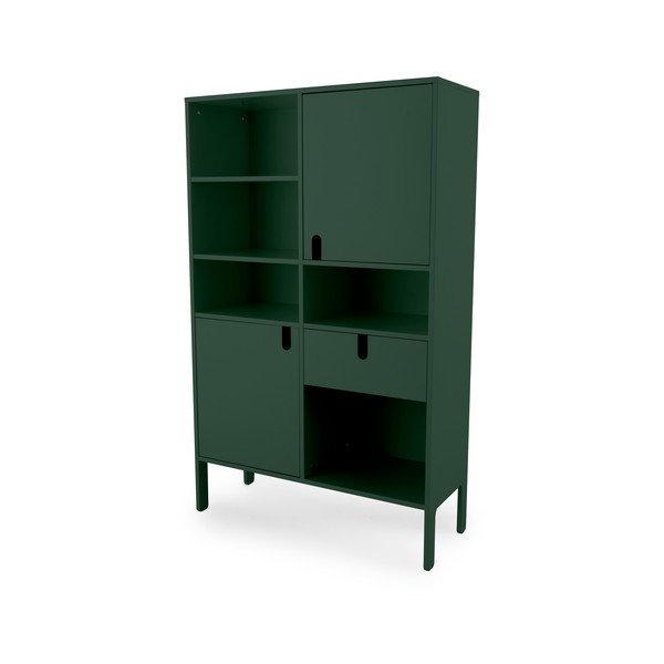 Tumši zaļš grāmatu plaukts Tenzo Uno, augstums 176 cm-image-2