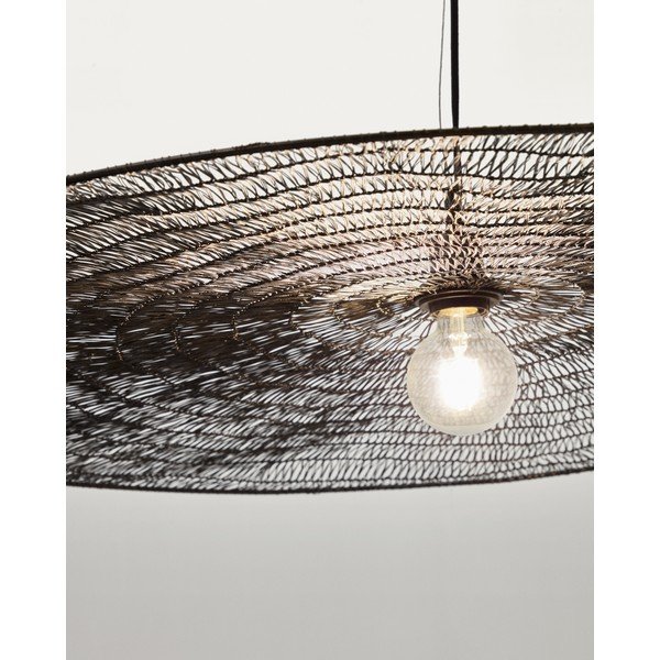 Melna piekaramā lampa ø 100 cm Makai – Kave Home-image-4