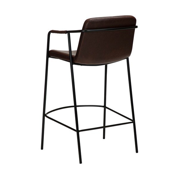 Tumši brūns mākslīgās ādas bāra krēsls DAN-FORM Denmark Boto, augstums 95 cm-image-4