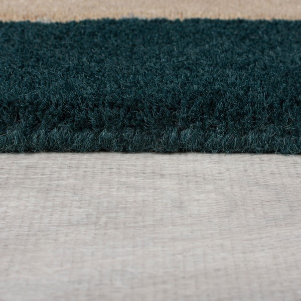 Tumši zaļš ar rokām darināts vilnas paklājs 150x240 cm Labyrinth Shaped – Flair Rugs-image-4