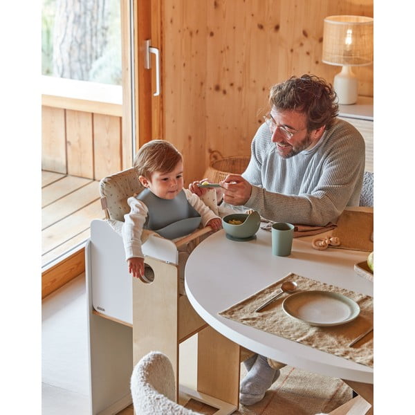 Balts/dabīga toņa bērnu barošanas krēsls Nuun – Kave Home-image-3