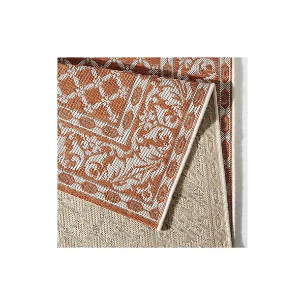 Oranžs un krēmkrāsas āra paklājs NORTHRUGS Royal, 160 x 230 cm-image-3