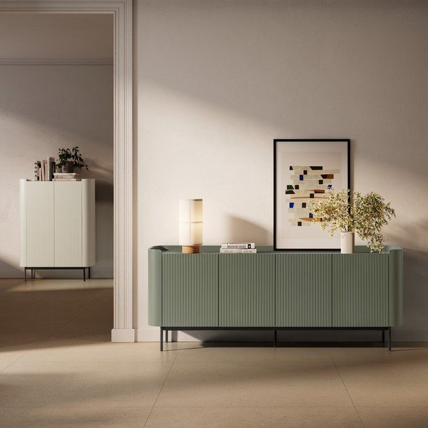 Krēmkrāsas skapītis 100x140x40 cm Willa – MOME-image-1