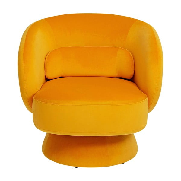 Dzeltens samta atpūtas krēsls Orion – Kare Design