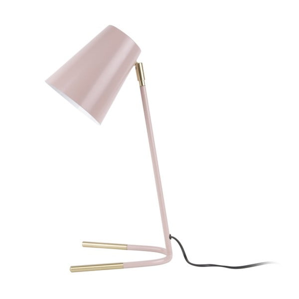 Rozā galda lampa ar zelta detaļām Leitmotiv Noble