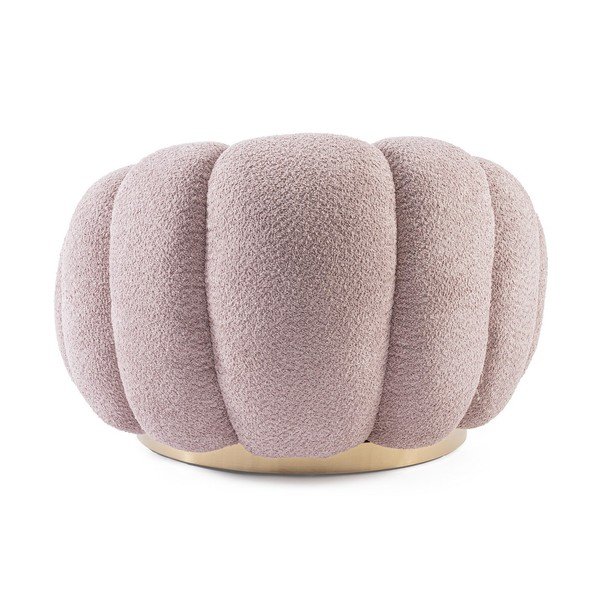 Rozā grozāms atpūtas krēsls no buklē auduma Florel – Bizzotto-image-4