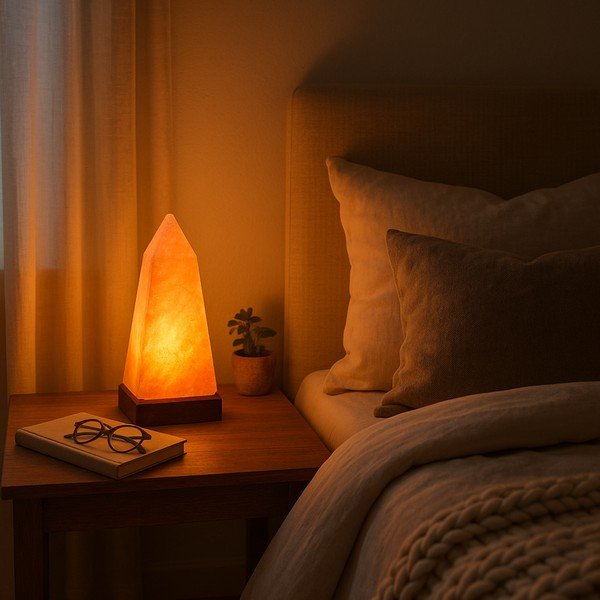 Oranža sāls lampa (augstums 28 cm) Nepal – Premier Housewares-image-2