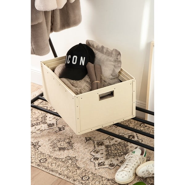 Bēšas kartona uzglabāšanas kastes (3 gab.) Ture – Bigso Box of Sweden-image-1