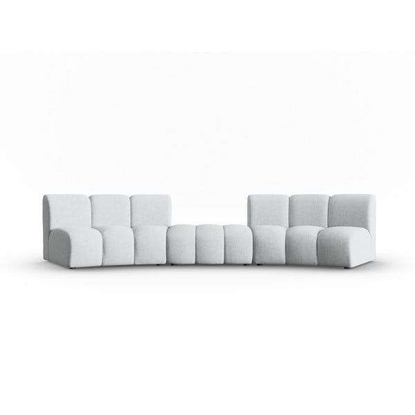 Gaiši pelēks dīvāns 367 cm Lupine – Micadoni Home