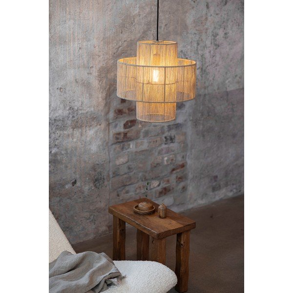 Dabīga toņa piekaramā lampa ar džutas abažūru ø 40 cm Soga – Markslöjd-image-3
