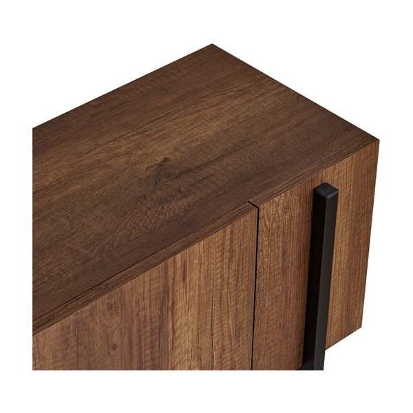 Tumša dabīga toņa TV galdiņš ar riekstkoka imitāciju 180x45x30 cm Nexus – Kalune Design-image-4