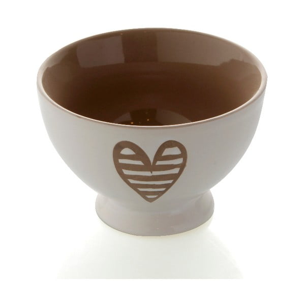 Brandani Heartbeat pelēks keramikas trauks, ⌀ 14 cm