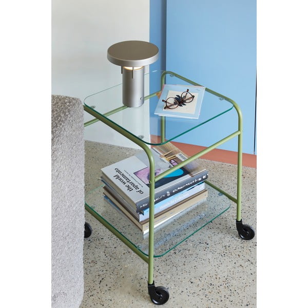 Gaiši pelēka LED galda lampa ar regulējamu spilgtumu (augstums 20 cm) BringMe – Hübsch-image-3