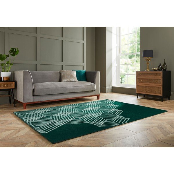 Zaļš vilnas paklājs Flair Rugs Diamonds, 160 x 230 cm-image-4